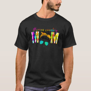Cross Country Mama Messy Bun XC Mama Muttertag T-Shirt