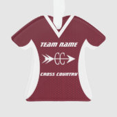 Cross Country Maroon Sports Jersey Foto Ornament (Vorderseite)