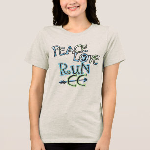 Cross Country PEACE LIEBE RUN CC Tri-Blend Shirt
