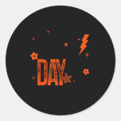 Cross Country Race Day Runner Track And Field Oran Runder Aufkleber (Vorderseite)