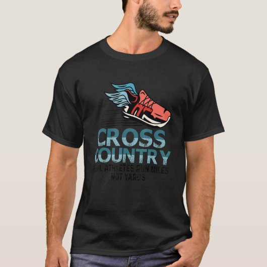 Cross Country Real Athleten führen Meilen Joggen C T-Shirt (Vorderseite)