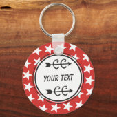 Cross Country RED - Runner Thread Personalisiert Schlüsselanhänger (Vorderseite)