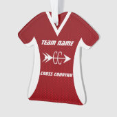 Cross Country Red Sports Jersey Ornament (Vorderseite)