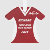 Cross Country Red Sports Jersey Ornament (Rückseite)