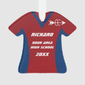 Cross Country Red Sports Jersey Ornament (Rückseite)