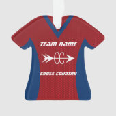 Cross Country Red Sports Jersey Ornament (Vorderseite)