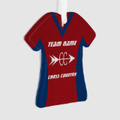 Cross Country Red Sports Jersey Ornament (Vorderseite)