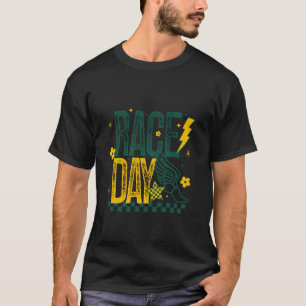 Cross Country Renntag Läufer Leichtathletik Grüne T-Shirt