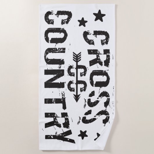 Cross Country Runner Beach Handtuch (Vorderseite)