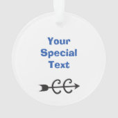 Cross Country Runner Blue Shoe© Custom Front/Back Ornament (Rückseite)