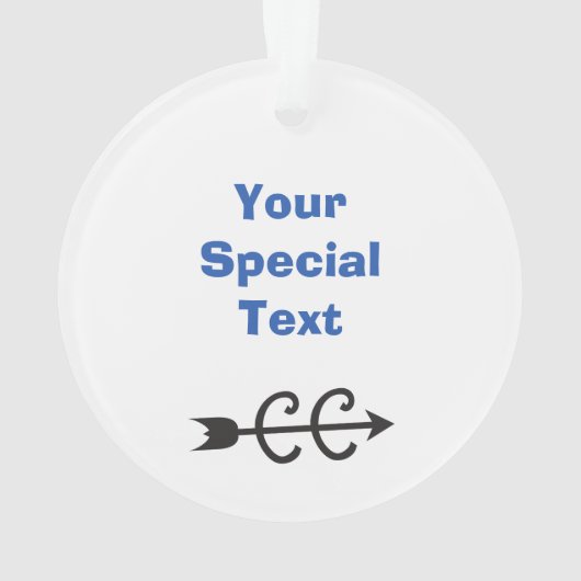 Cross Country Runner Blue Shoe© Custom Front/Back Ornament (Rückseite)