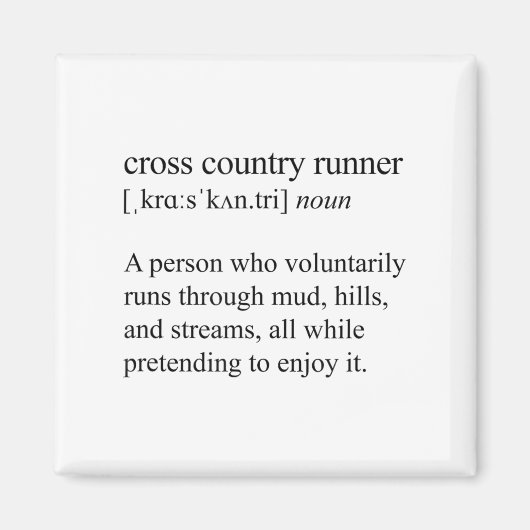 Cross Country Runner Definition, Xc Running  Magnet (Vorne)