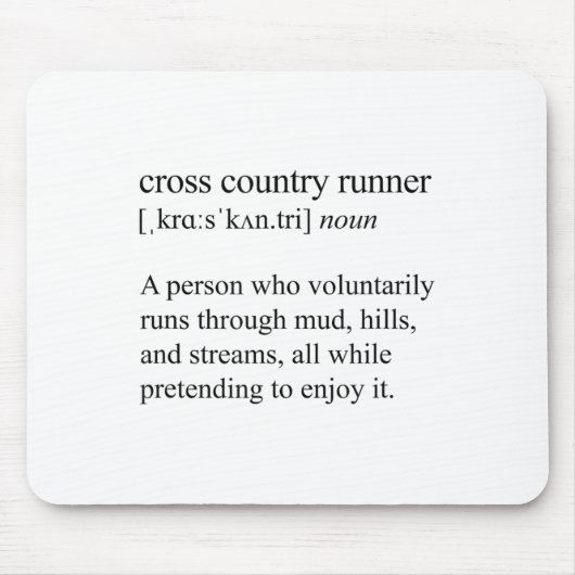 Cross Country Runner Definition, Xc Running  Mousepad (Vorne)