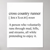 Cross Country Runner Definition, Xc Running  Poster (Vorne)