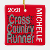 Cross Country Runner Extraordinaire CUSTOM Keramikornament (Vorderseite)