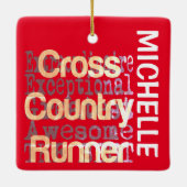 Cross Country Runner Extraordinaire CUSTOM Keramikornament (Rückseite)