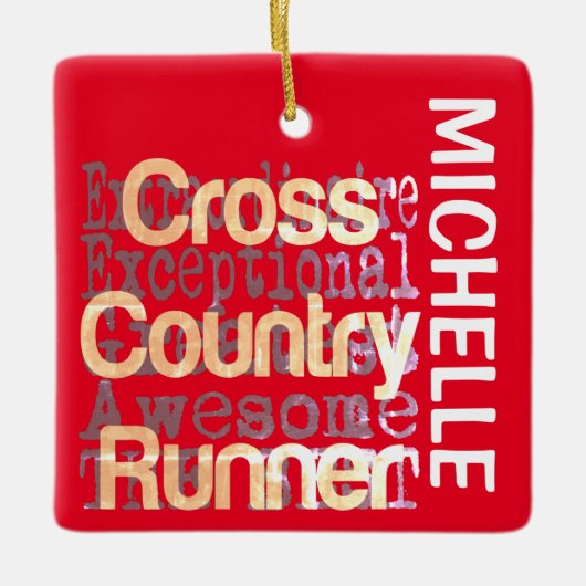 Cross Country Runner Extraordinaire CUSTOM Keramikornament (Vorderseite)