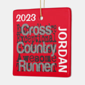 Cross Country Runner Extraordinaire CUSTOM Keramikornament (Links)