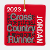 Cross Country Runner Extraordinaire CUSTOM Keramikornament (Rückseite)