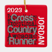Cross Country Runner Extraordinaire CUSTOM Keramikornament (Vorderseite)