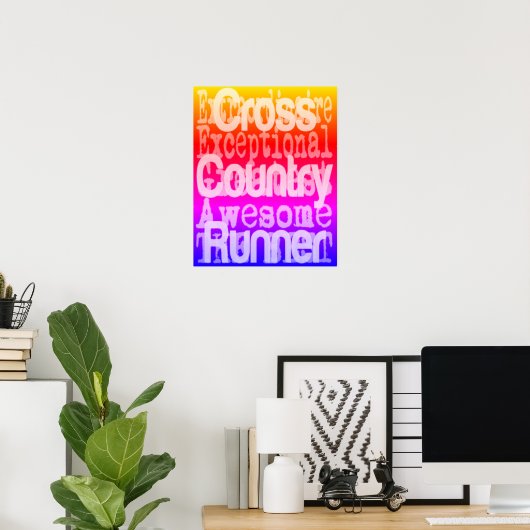 Cross Country Runner Fun Poster (Heimbüro)