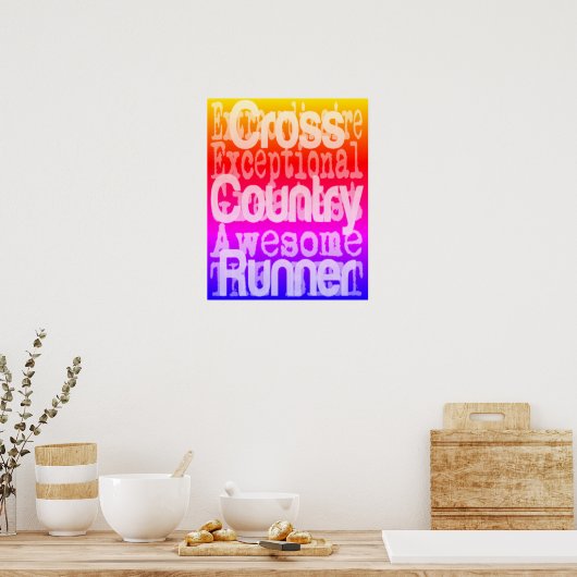 Cross Country Runner Fun Poster (Küche)