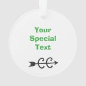 Cross Country Runner Green Shoe© Custom Front/Back Ornament (Rückseite)