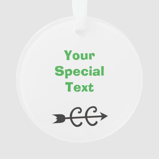 Cross Country Runner Green Shoe© Custom Front/Back Ornament (Rückseite)