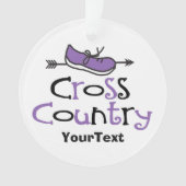 Cross Country Runner Lila Shoe © Custom 2-seitig Ornament (Vorderseite)