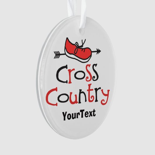 Cross Country Runner Shoe © Red Custom front/back Ornament (Vorderseite)