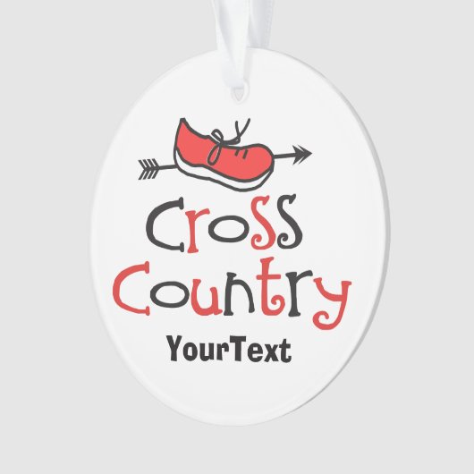 Cross Country Runner Shoe © Red Custom front/back Ornament (Vorderseite)
