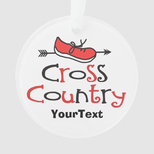 Cross Country Runner Shoe © Red Custom front/back Ornament (Vorderseite)