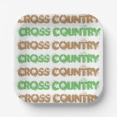 Cross Country Runner-Themenpapierplatte Pappteller (Vorderseite)