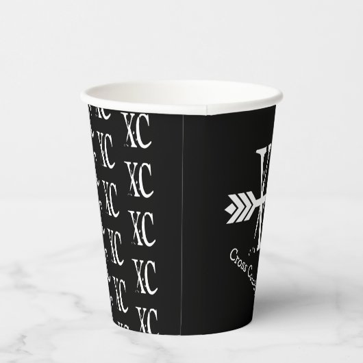 Cross Country Runner XC Arrow Paper Cups Pappbecher (Rechts)