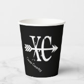 Cross Country Runner XC Arrow Paper Cups Pappbecher (Vorderseite)