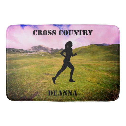 Cross Country Running Bath Mat Badematte (Vorderseite)