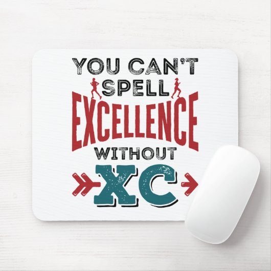 Cross Country Running Funny Excellence XC Mousepad (Mit Mouse)