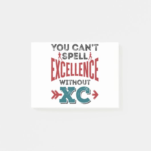Cross Country Running Funny Excellence XC Post-it Klebezettel (Vorderseite)