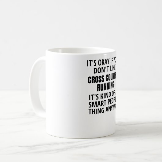 Cross Country Running Geschenk XC Cross Country Ru Kaffeetasse (Vorderseite Links)