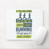 Cross Country Running Joke Small Country Mousepad (Mit Mouse)