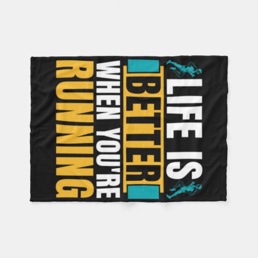 Cross Country Running Life Is Better When Athletic Fleecedecke (Vorderseite (Horizontal))