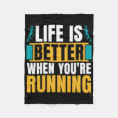 Cross Country Running Life Is Better When Athletic Fleecedecke (Vorderseite)