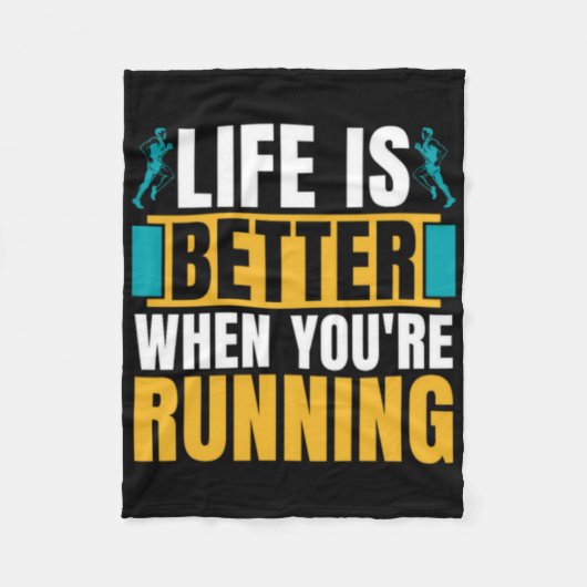 Cross Country Running Life Is Better When Athletic Fleecedecke (Vorderseite)
