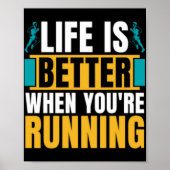 Cross Country Running Life Is Better When Athletic Poster (Vorne)