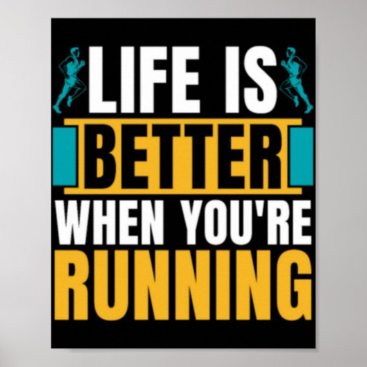 Cross Country Running Life Is Better When Athletic Poster (Vorne)