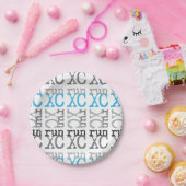 Cross Country Running - Light Blue - XC Run Pappteller (Party)