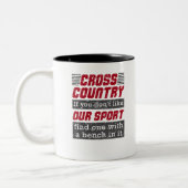 Cross Country Running lustig wie unser Sport Zweifarbige Tasse (Links)