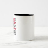 Cross Country Running lustig wie unser Sport Zweifarbige Tasse (Mittel)