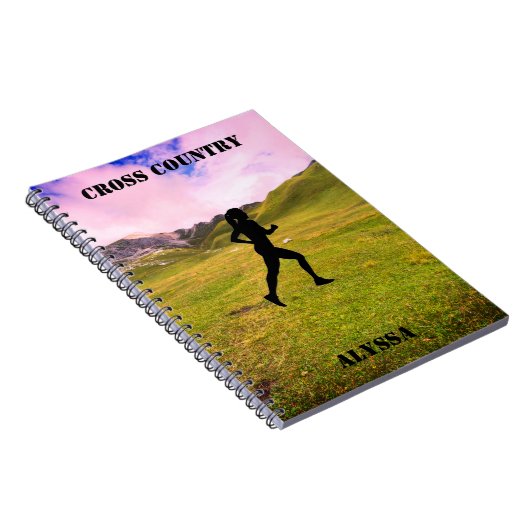 Cross Country Running Notebook Notizblock (Rechte Seite)