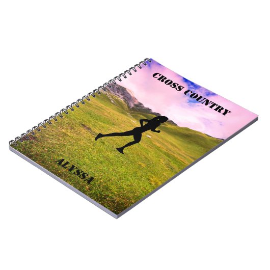 Cross Country Running Notebook Notizblock (Linke Seite)
